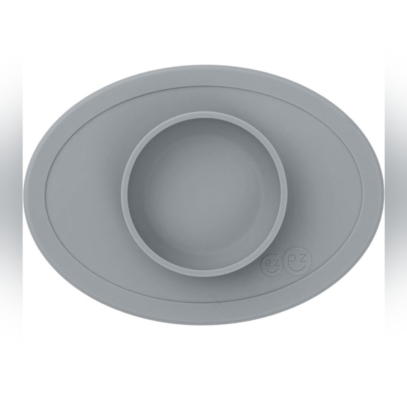 Ez Pz First Foods Set 6 Months Gray Bowl Cup Spoons - Picture 2 of 6